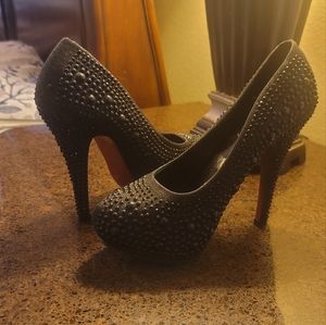 Black heels, size 7
